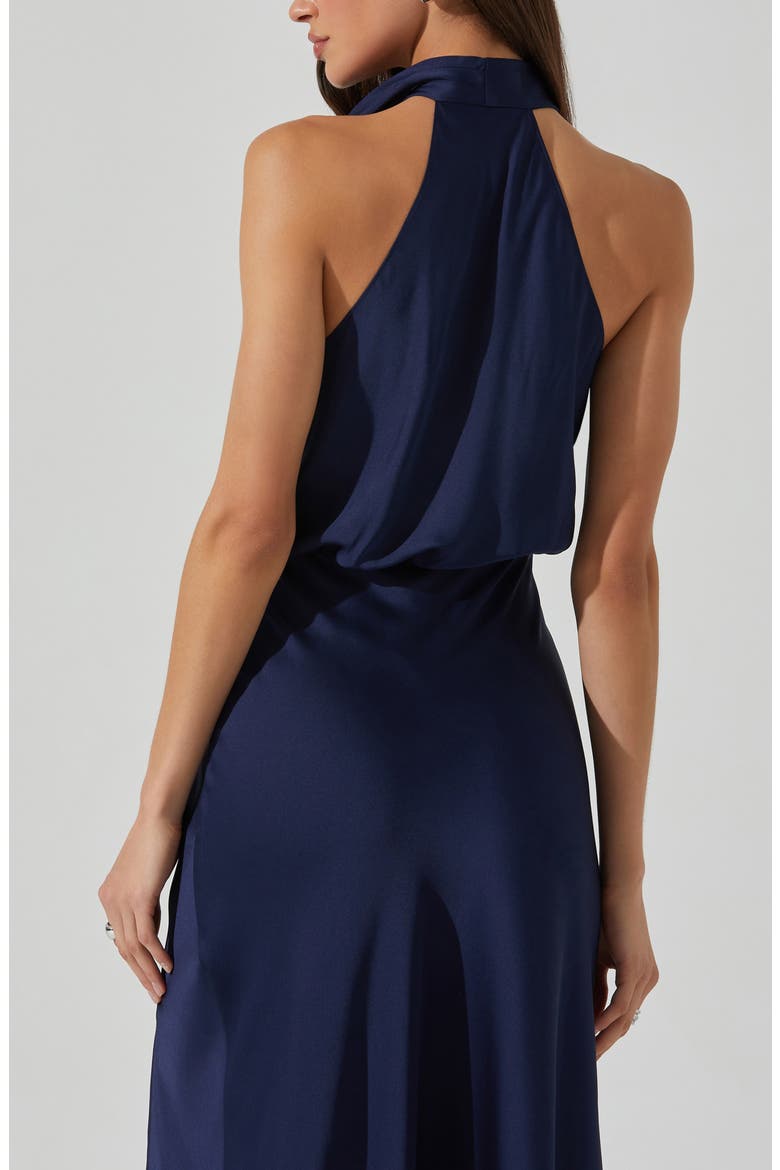jelyn satin midi dress Moonshine Vestido Satin Midi Jelyn Satin Midi Dress ASTR The Label