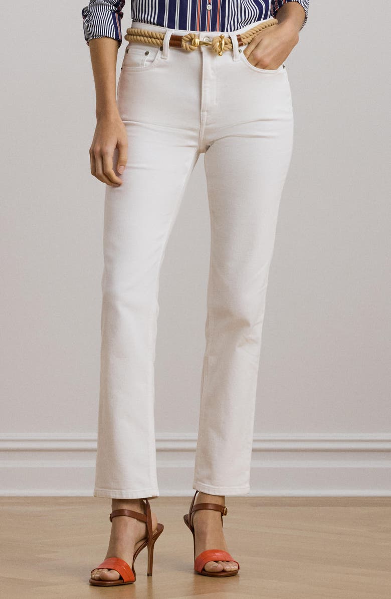 Lauren Ralph Lauren High Waist Ankle Straight Leg Jeans, Alternate, color,
