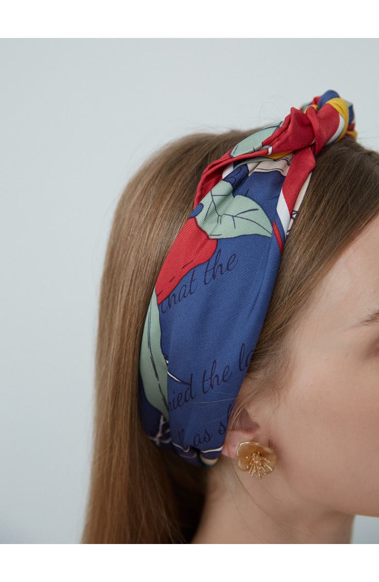Lost Pattern El Amor Silk Bandana, Alternate, color, Red