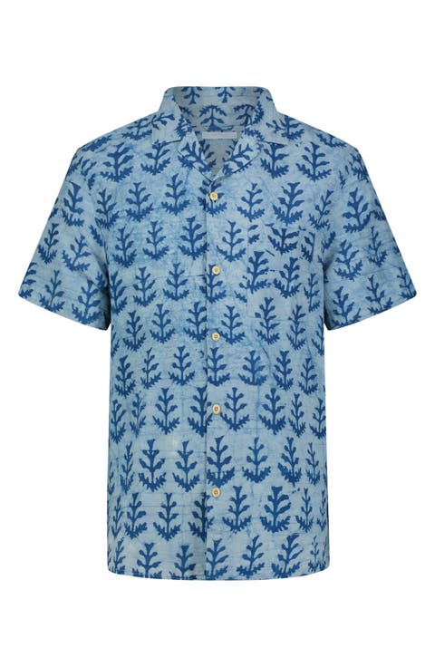 Short Sleeve Button-Up Camp Shirt