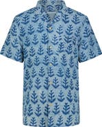 Lucky Brand Short Sleeve Button-Up Camp Shirt