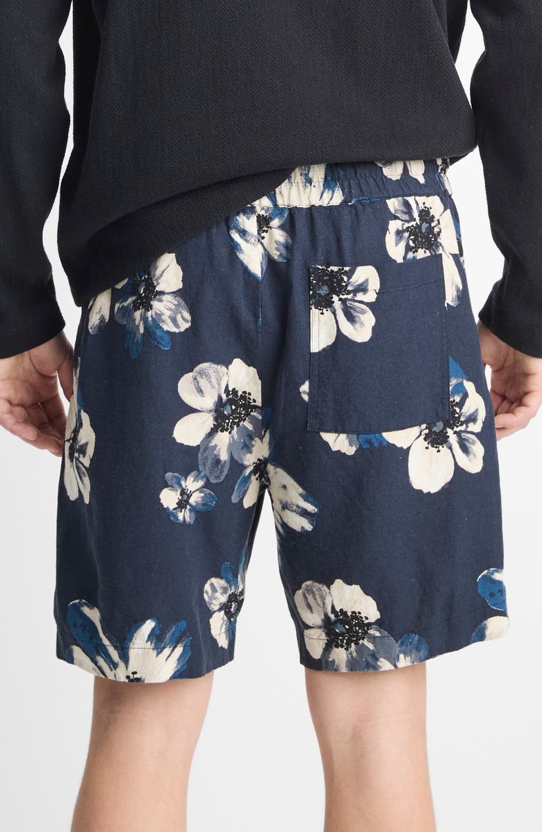 Vince Blossoms Floral Linen Blend Shorts, Alternate, color, 