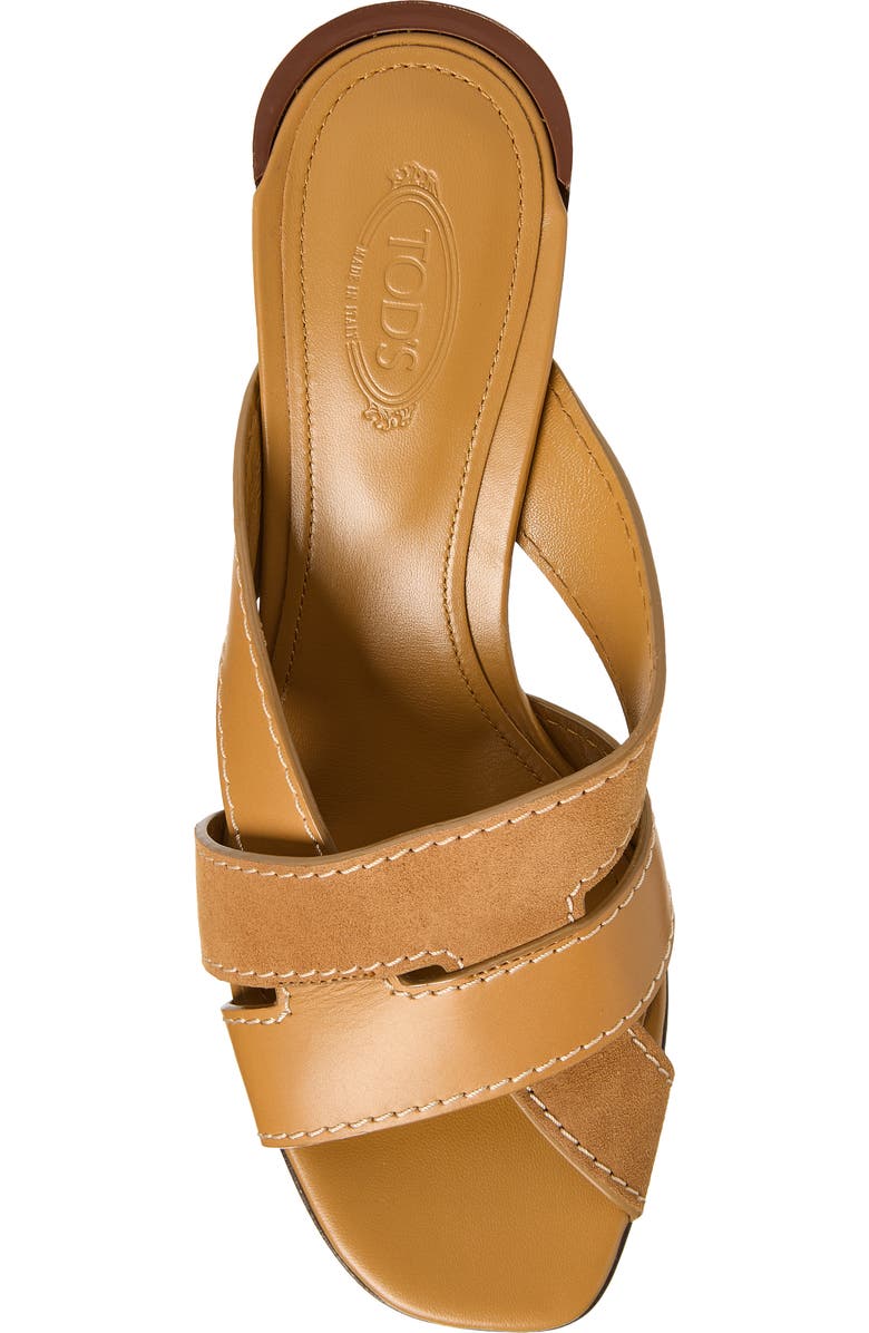 Tod's Block Heel Slide Sandal, Alternate, color, Biscotto Chiaro