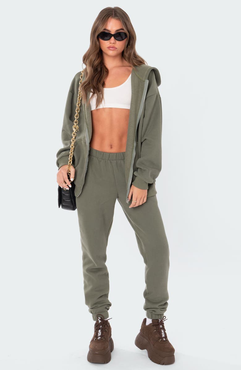 EDIKTED Nova Oversize Hoodie, Alternate, color, Olive