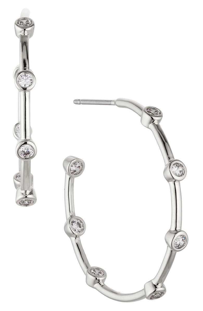 Nadri Daylight Hoop Earrings, Main, color,