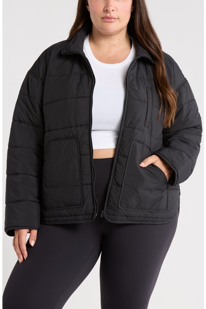 Quilted Packable Jacket, Main, color, BLACK