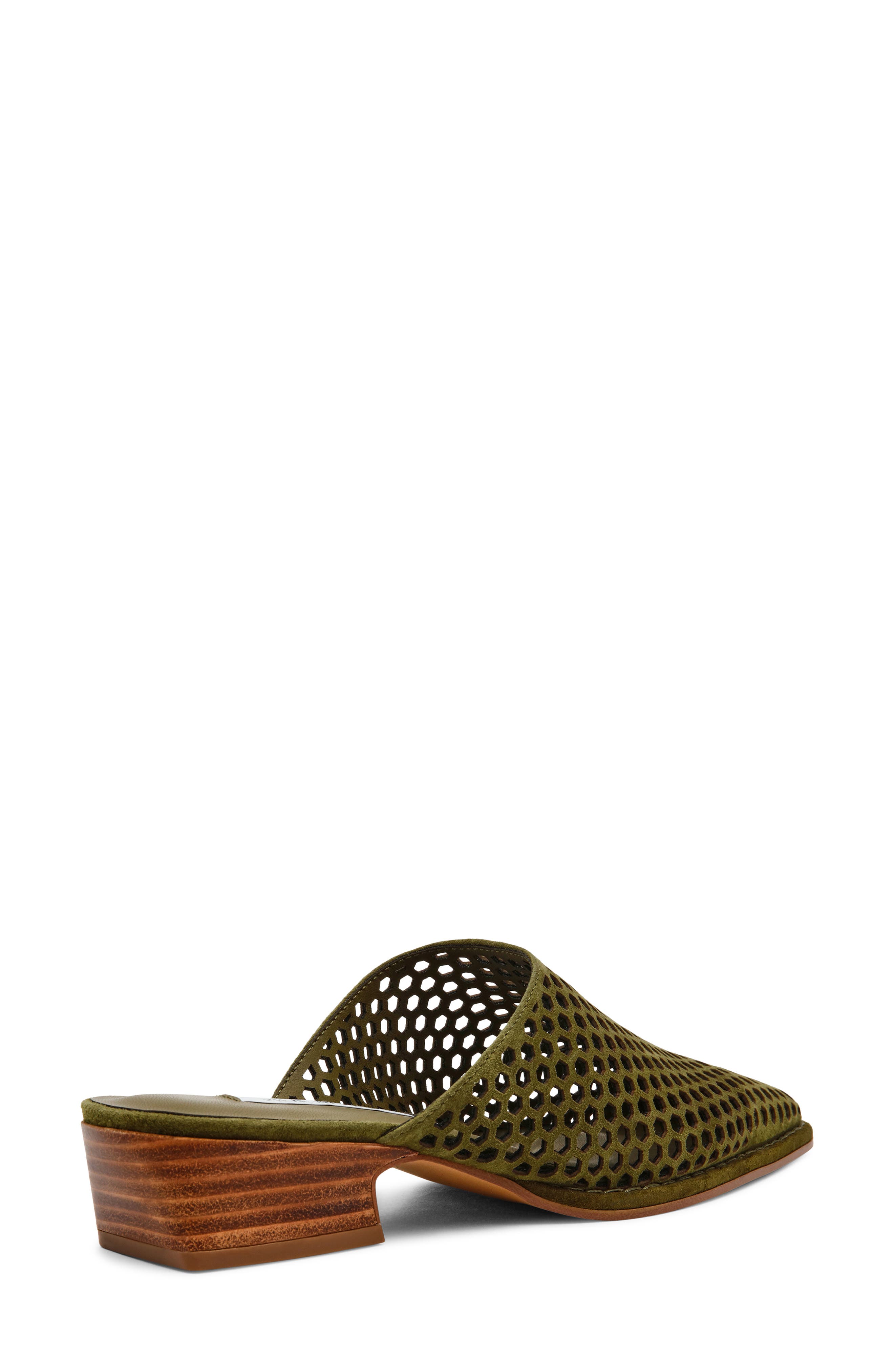 Dessa Perforated Mule, Alternate, color, OLIVE SUEDE