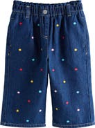 NEXT Kids' Polka Dot High Waist Wide Leg Jeans