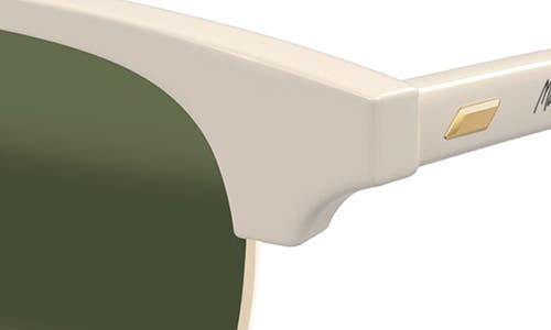 Maui Jim Holomua 52mm Polarized Wraparound Sunglasses In Green