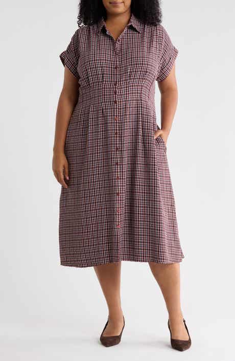 Pintuck Maxi Shirtdress