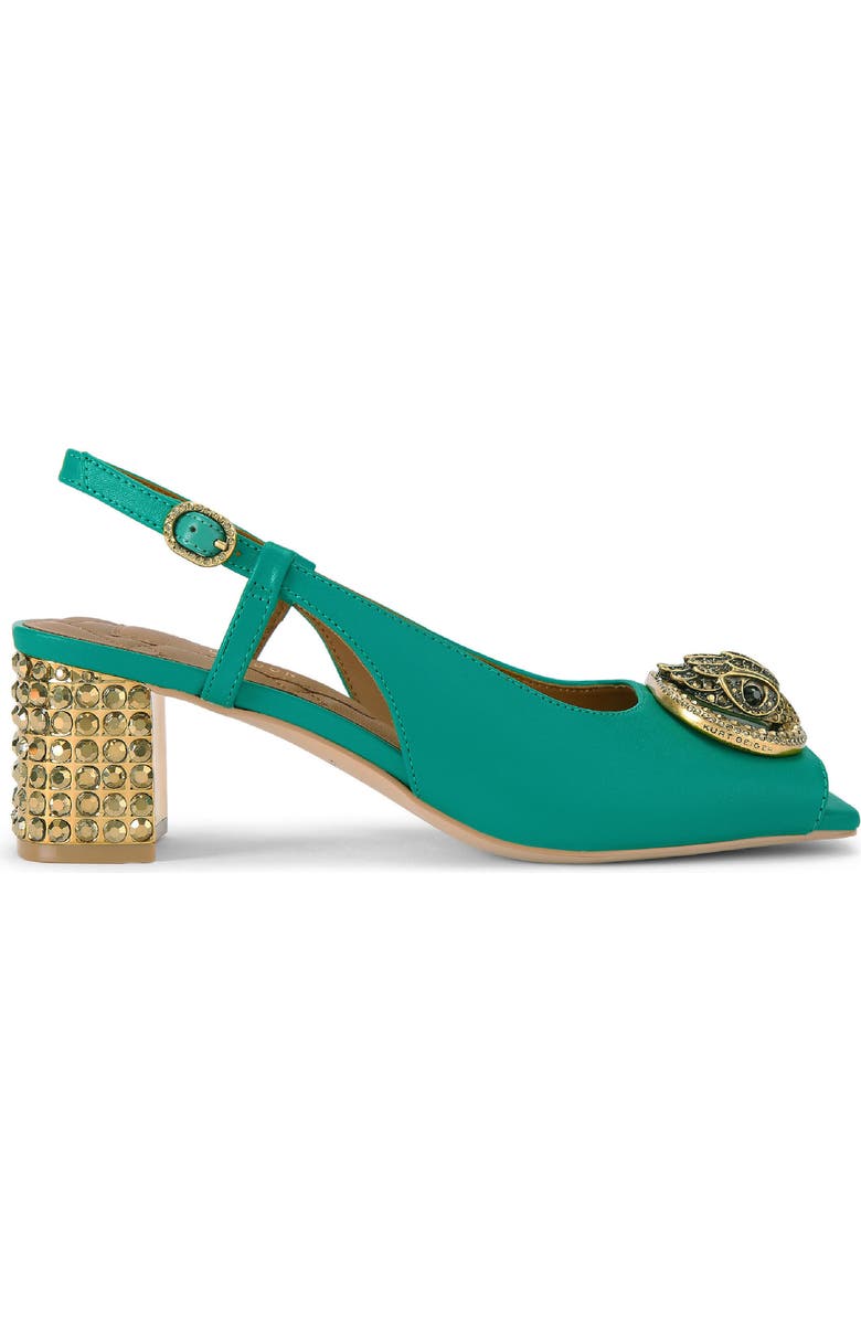 Kurt Geiger London Chelsea Slingback Sandal, Main, color, Open Green