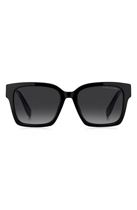 53mm Gradient Square Sunglasses