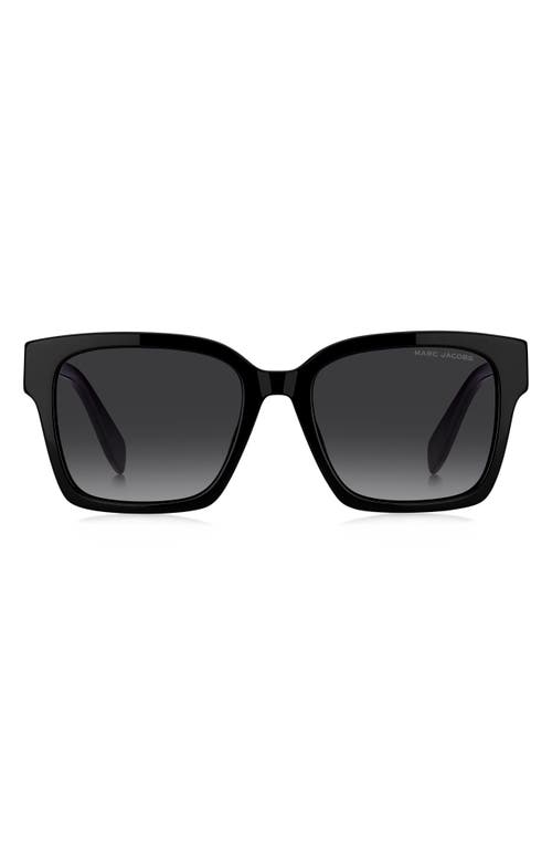 Marc Jacobs 53mm Gradient Square Sunglasses In Black