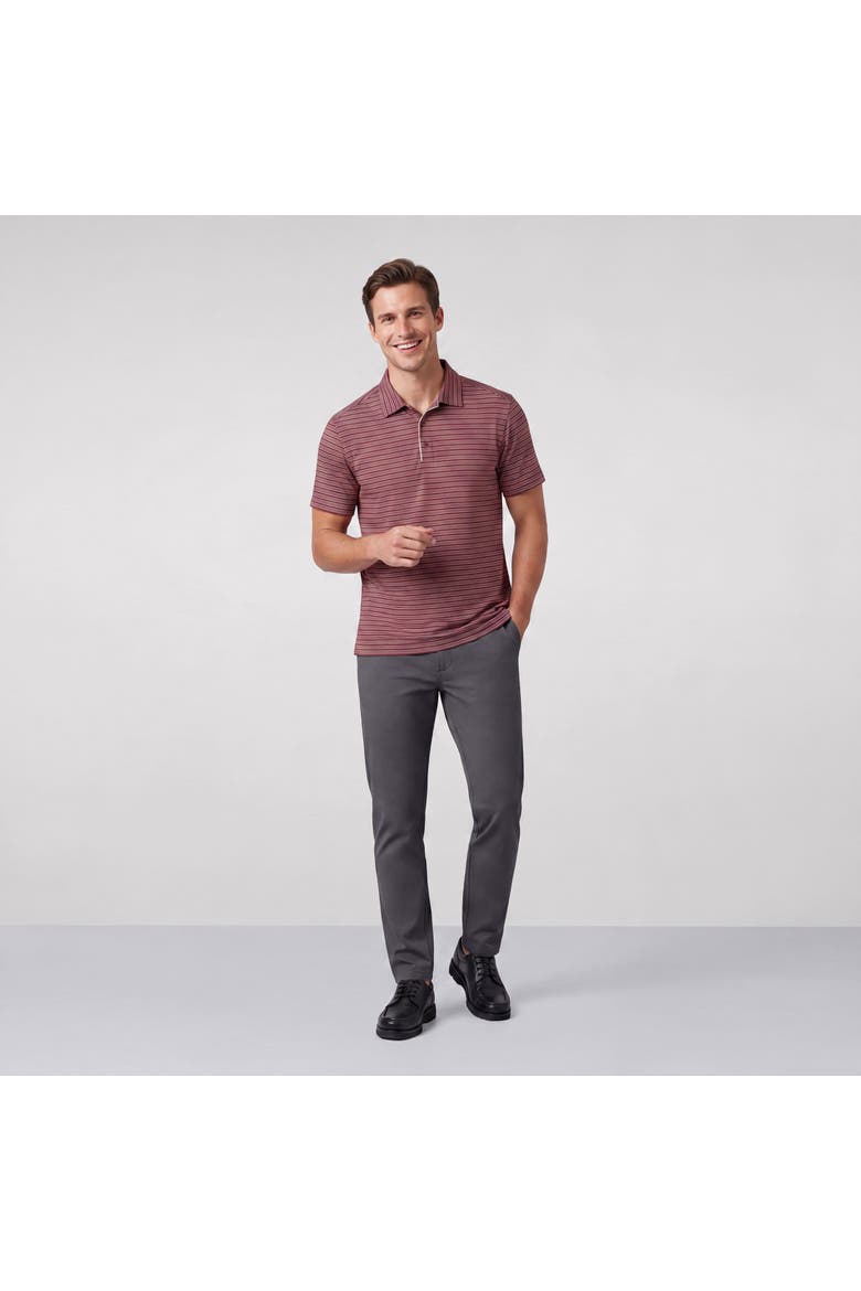 Clubhouse Performance Polo, Main, color, Maroon Stripe