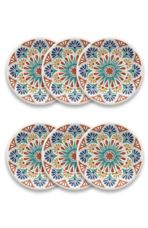 Desert Rio Set of Six Melamine Salad Plates