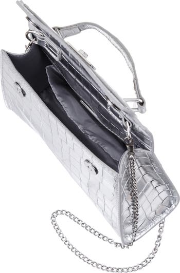 Gemini Croc Embossed Clutch