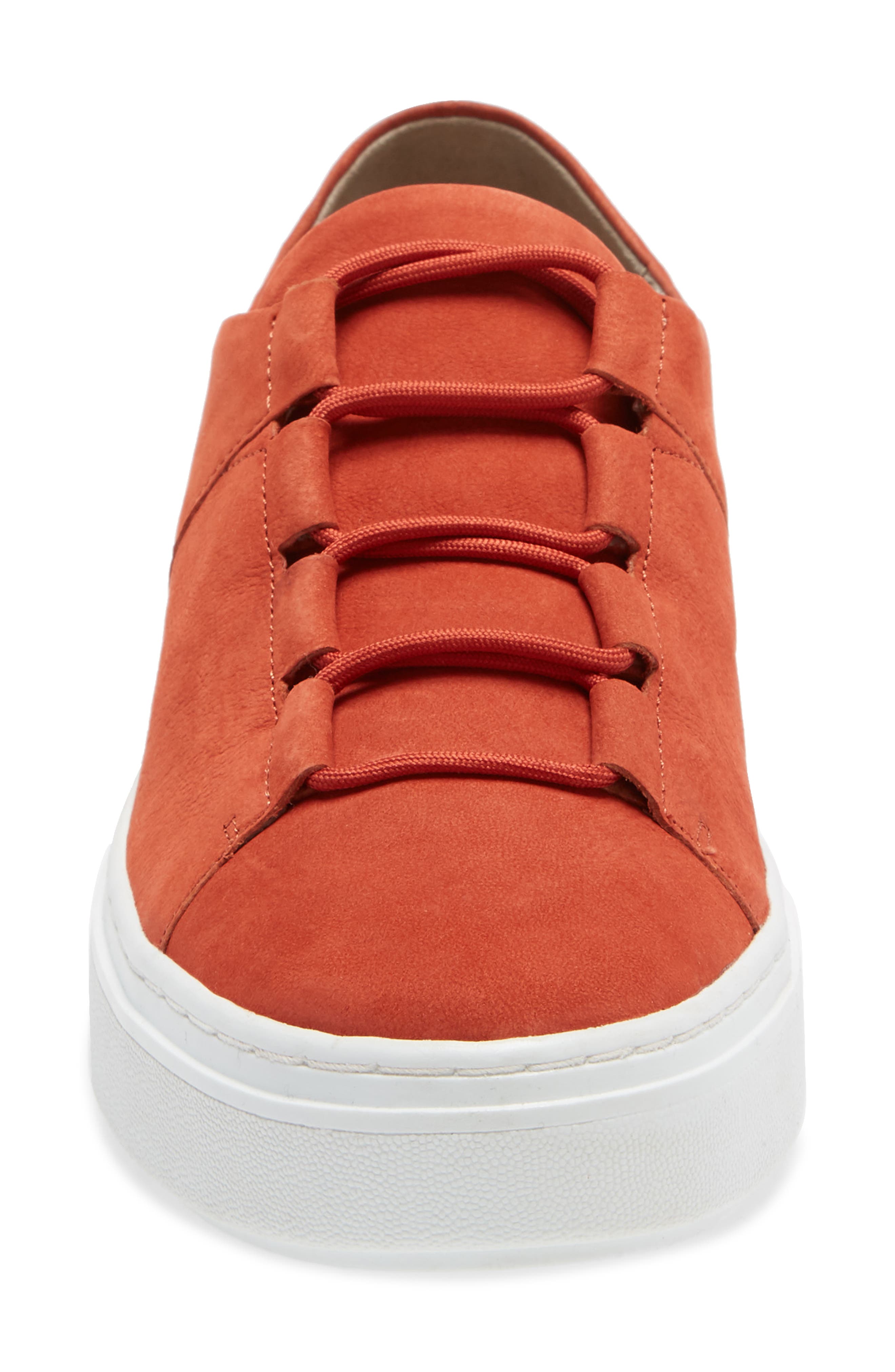 Prescot Platform Sneaker, Alternate, color, TOMATO NUBUCK LEATHER