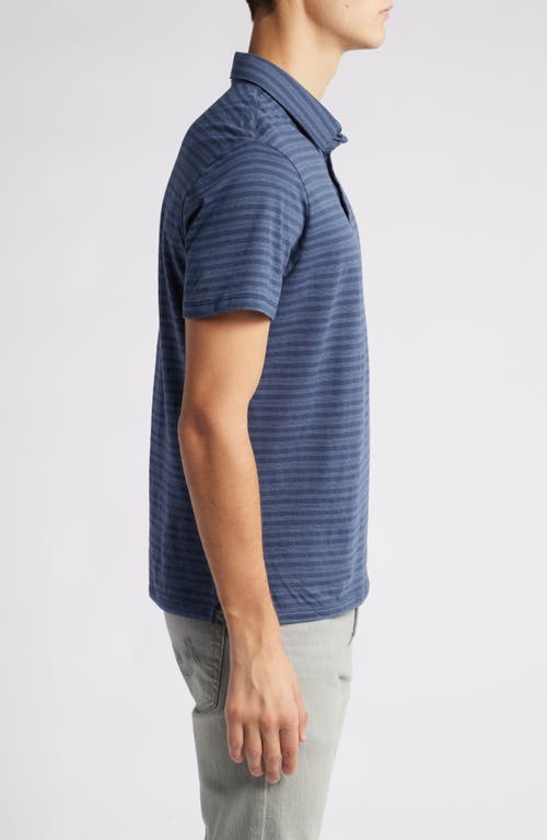 Robert Barakett Homebrook Stripe Cotton Blend Polo In Blue