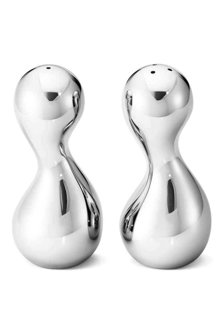 Cobra Stainless Steel Salt & Pepper Shakers, Main, color, SILVER