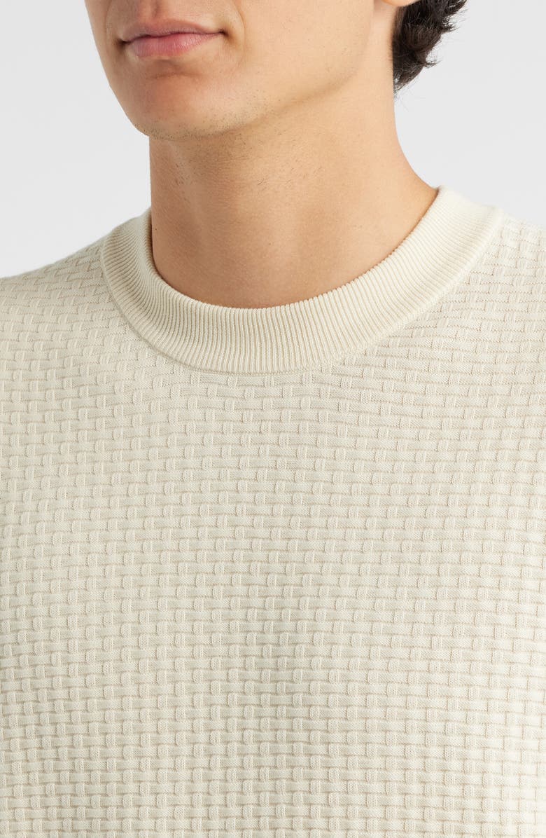 BOSS Imberto Textured Sweater, Alternate, color, Open White