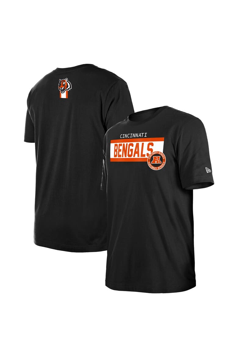 Men's New Era  Black Cincinnati Bengals 3rd Down High Density Print T-Shirt, Main, color, Black