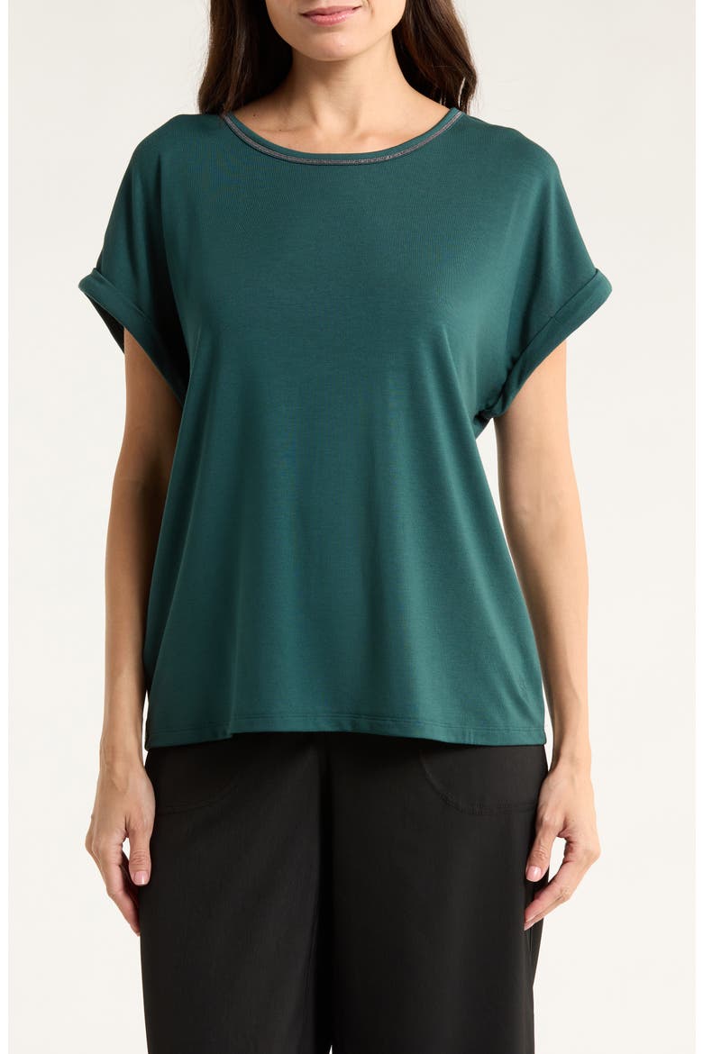 Kauai Caviar Beaded Collar T-Shirt, Main, color, BRINY DEEP