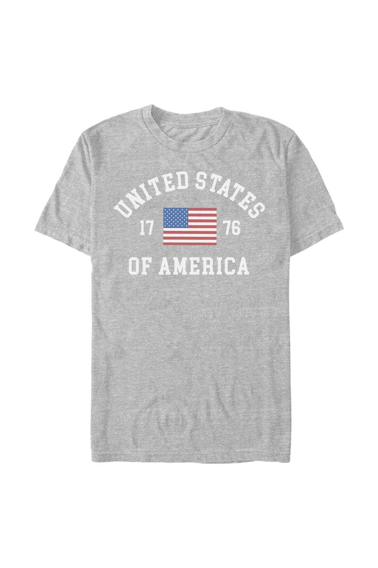 Men's Lost Gods United States of America 1776 Flag  Graphic T-Shirt, Main, color, Sport Grey
