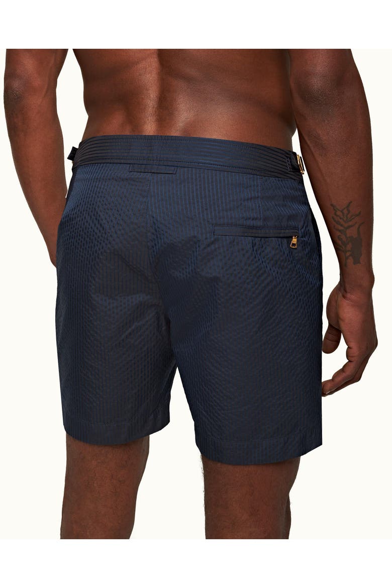 Bulldog Relaxed-Fit Swim Shorts, Alternate, color, NIGHT IRIS