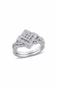 DELMAR Diamond Engagement Ring Set - 0.27ctw