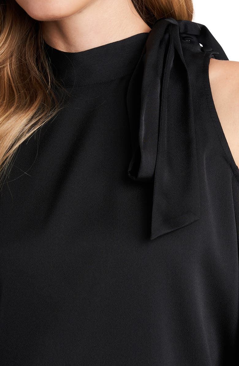 Vince Camuto Single Cold Shoulder Tie Neck Top, Alternate, color,