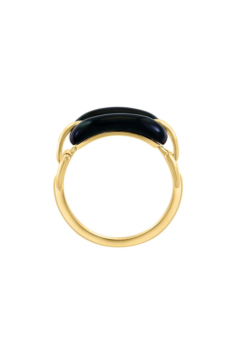 Onyx Link Ring, Alternate, color, BLACK