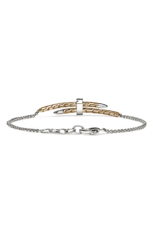John Hardy 14k Yellow Gold Diamond Sterling Silver Bracelet In Multi