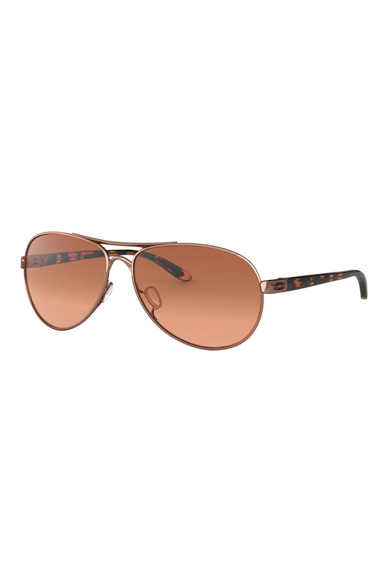 'Feedback' 59mm Sunglasses, Alternate, color, ROSE GOLD