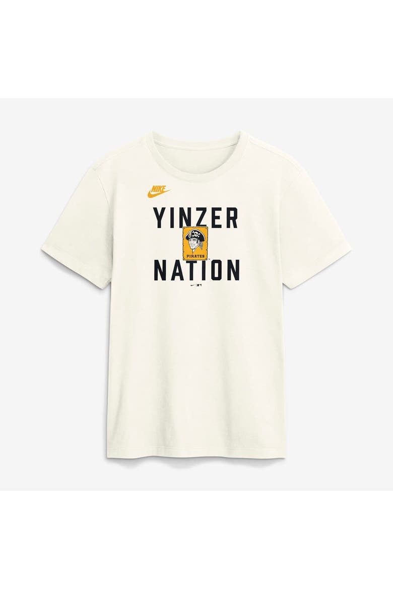 Men's Nike Cream Pittsburgh Pirates Cooperstown Collection ‘70s Inspired T-Shirt, Alternate, color, Cream