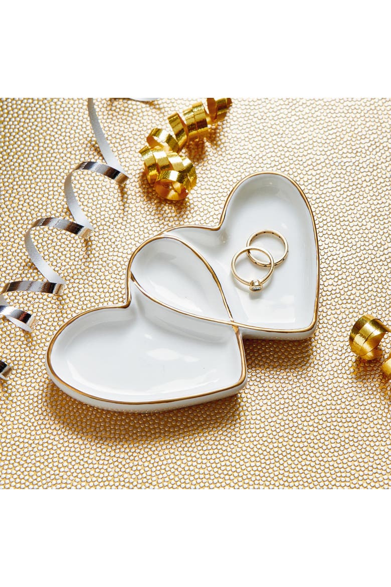 Sweetheart Trinket Dish White Multi Earthenware Everyday, Alternate, color, White