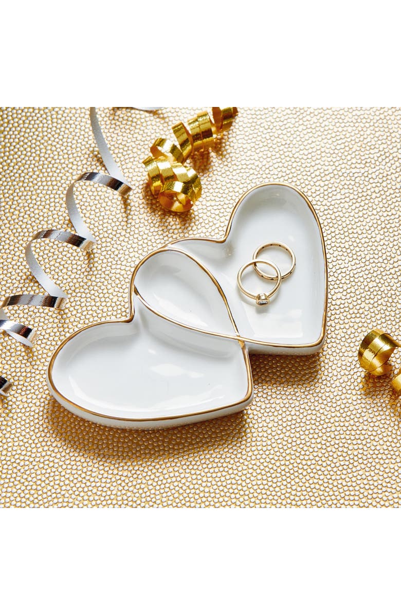 tag Sweetheart Trinket Dish White Multi Earthenware Everyday, Alternate, color, White