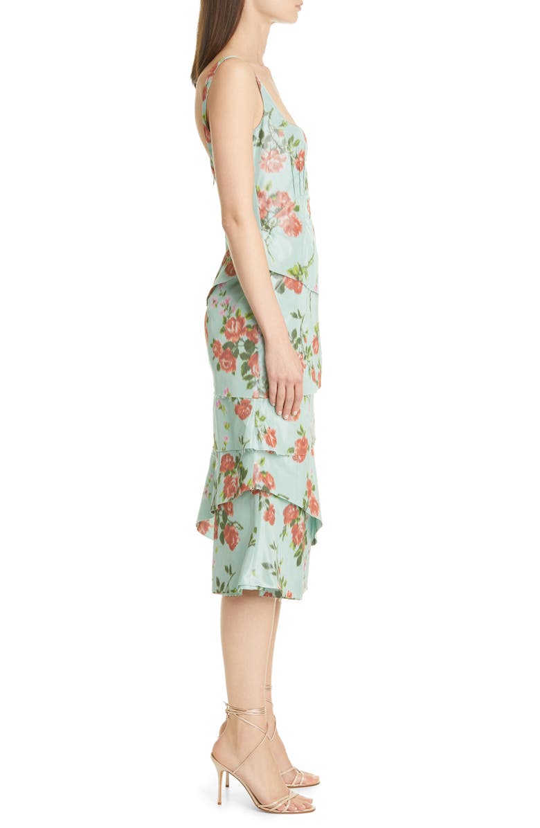 Brock Collection Floral Print Sleeveless Midi Dress, Alternate, color, 