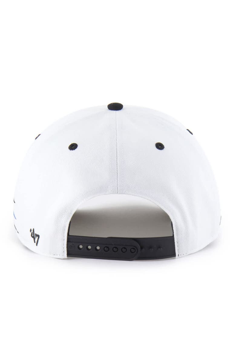 Men's '47 White/Black NASCAR Diamond Cut Hitch Adjustable Hat, Alternate, color, White