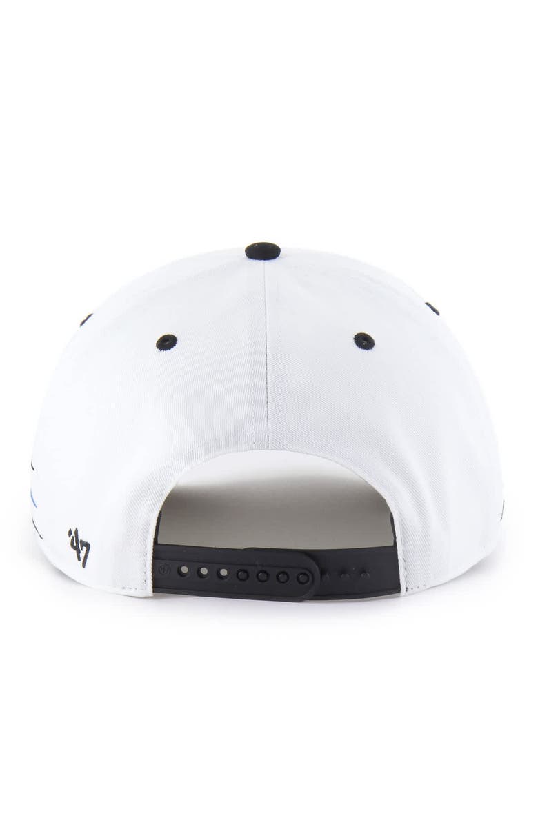 '47 Men's '47 White/Black NASCAR Diamond Cut Hitch Adjustable Hat, Alternate, color, White