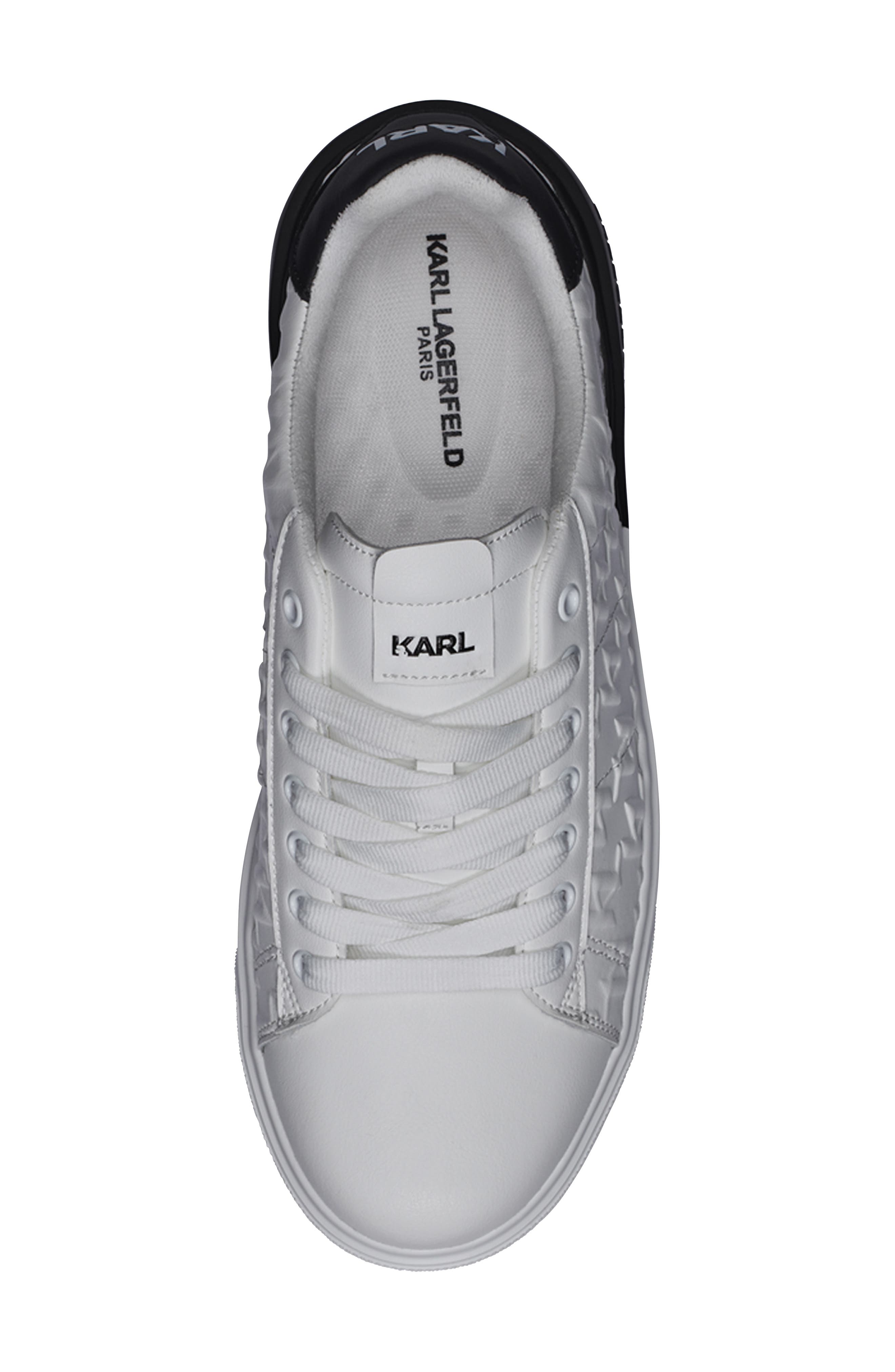 Grid Logo Embossed Sneaker, Alternate, color, WHITE