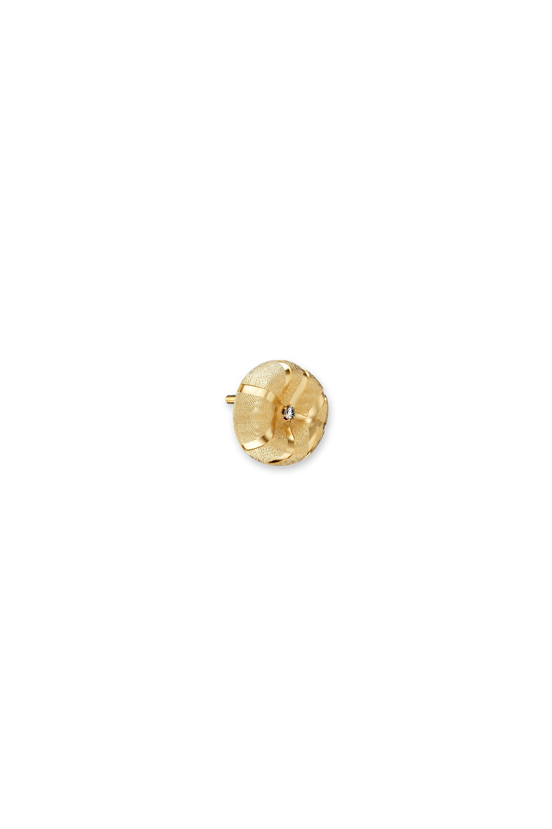 The Basketball Crooked Ball Diamond Earrings, Alternate, color, Gold / White Diamond