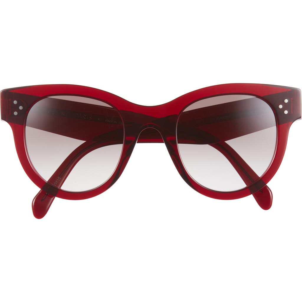 Celine Bold 3 Dots 48mm Square Sunglasses In Burgundy