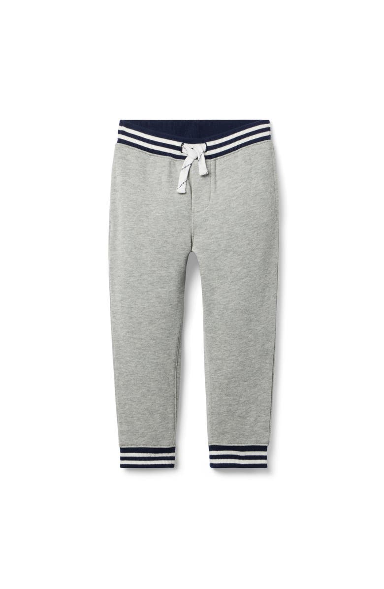 Janie and Jack The Stripe French Terry Jogger, Main, color, Grey
