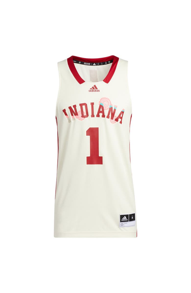 adidas Men's adidas Cream Indiana Hoosiers Honoring Black Excellence Replica Basketball Jersey, Alternate, color, 