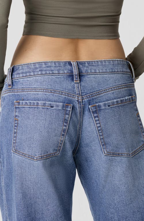 Florence By Mills Low Rise Straight Leg Jeans In Blue