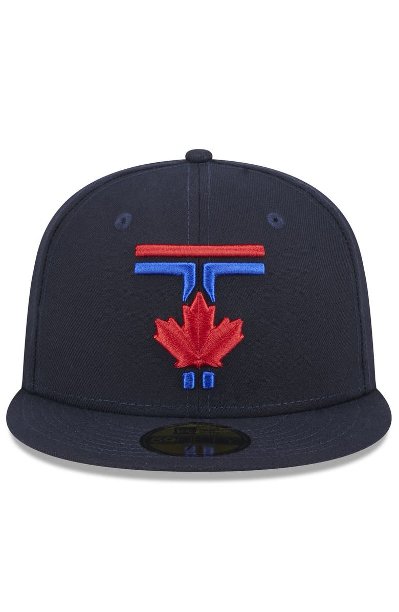 New Era Men's New Era Navy Toronto Blue Jays 2024 City Connect 59FIFTY Fitted Hat, Alternate, color, Navy