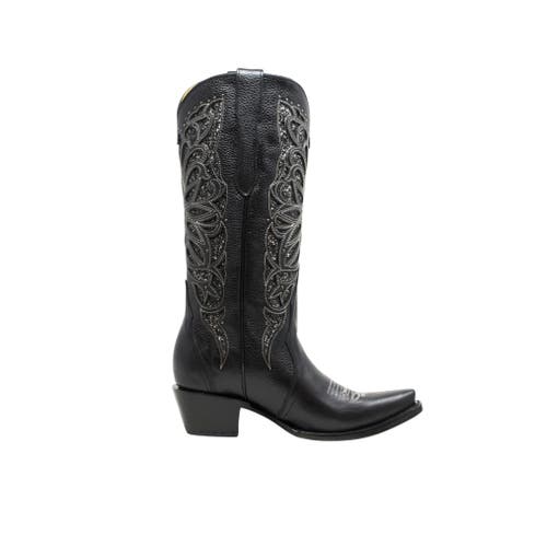 Nortalie The Noche Western Cowboy Boot In Black