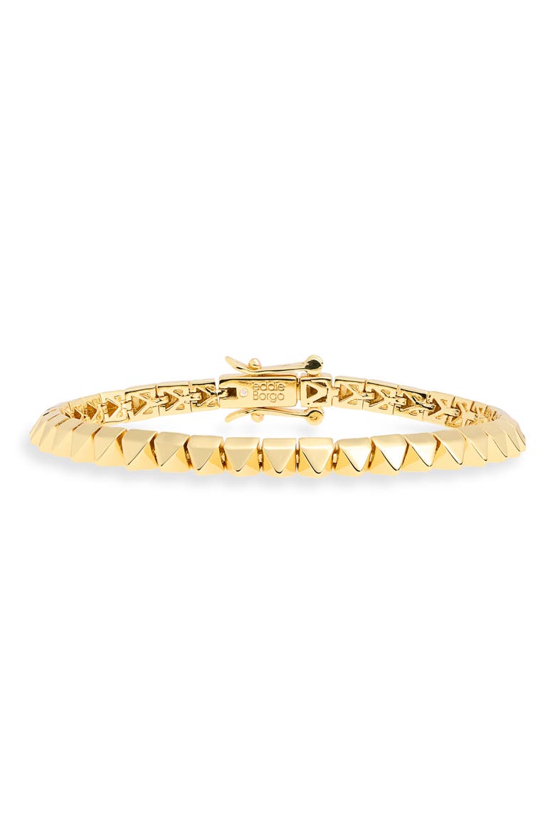 Pyramid Tennis Bracelet, Main, color, GOLD