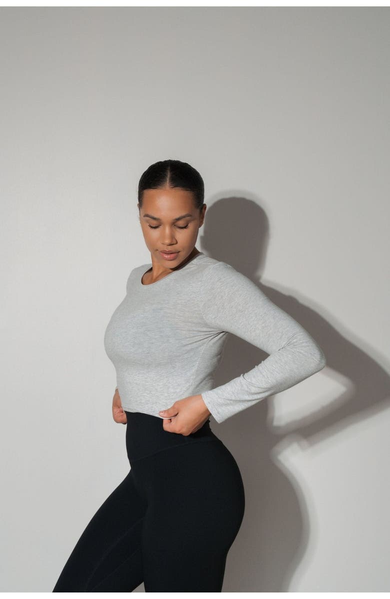 Vitality Basis Long Sleeve, Alternate, color, Heather Grey