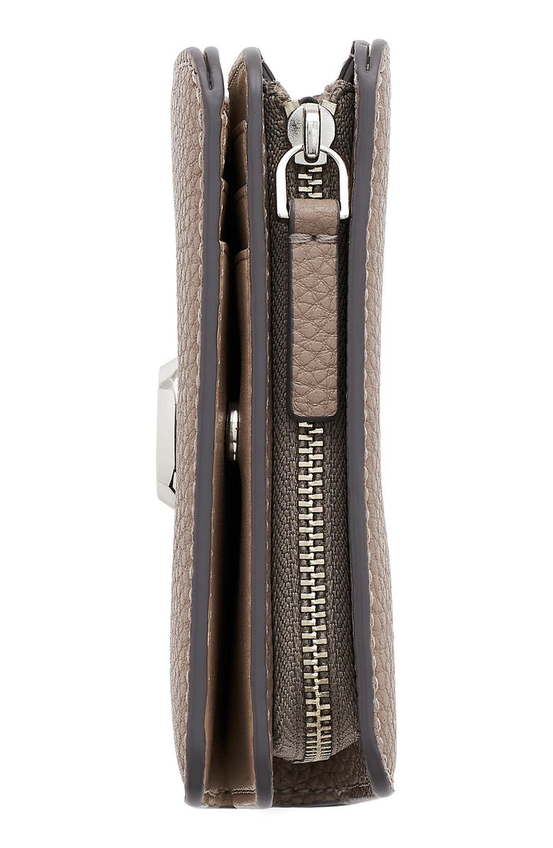 Marc Jacobs The Mini J Marc Compact Wallet, Alternate, color, Cement